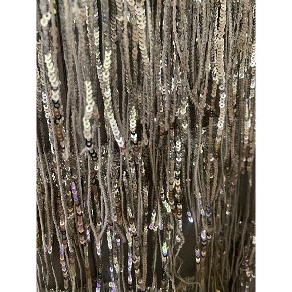 MAJORELLE Samara Dress Silver Fringe Column Maxi Gown Sz M Revolve $348 - Picture 6 of 8